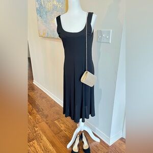 Ralph Lauren Women's Black Midi Sleeveless Dress, Size 6